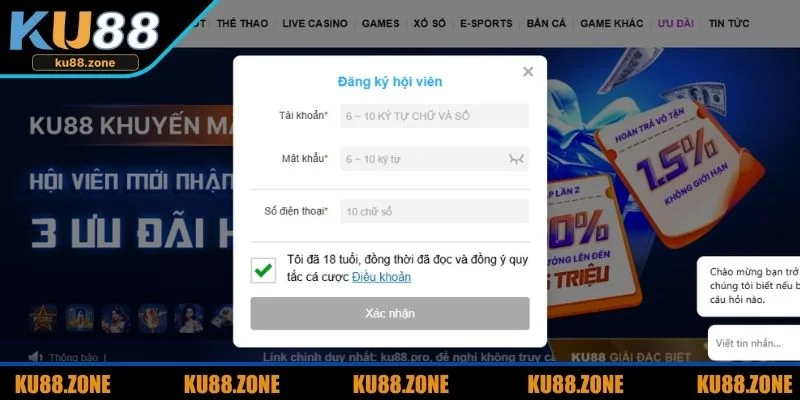 Quá trình 3 bước để đăng ký cực kỳ đơn giản và nhanh chóng